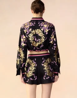 Cynthia Rowley Marseille Shorts BLKGD New