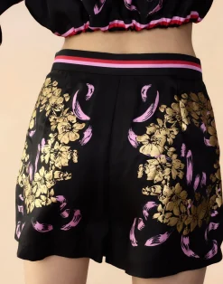 Cynthia Rowley Marseille Shorts BLKGD New