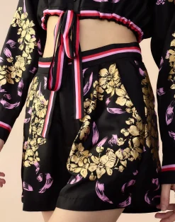 Cynthia Rowley Marseille Shorts BLKGD New