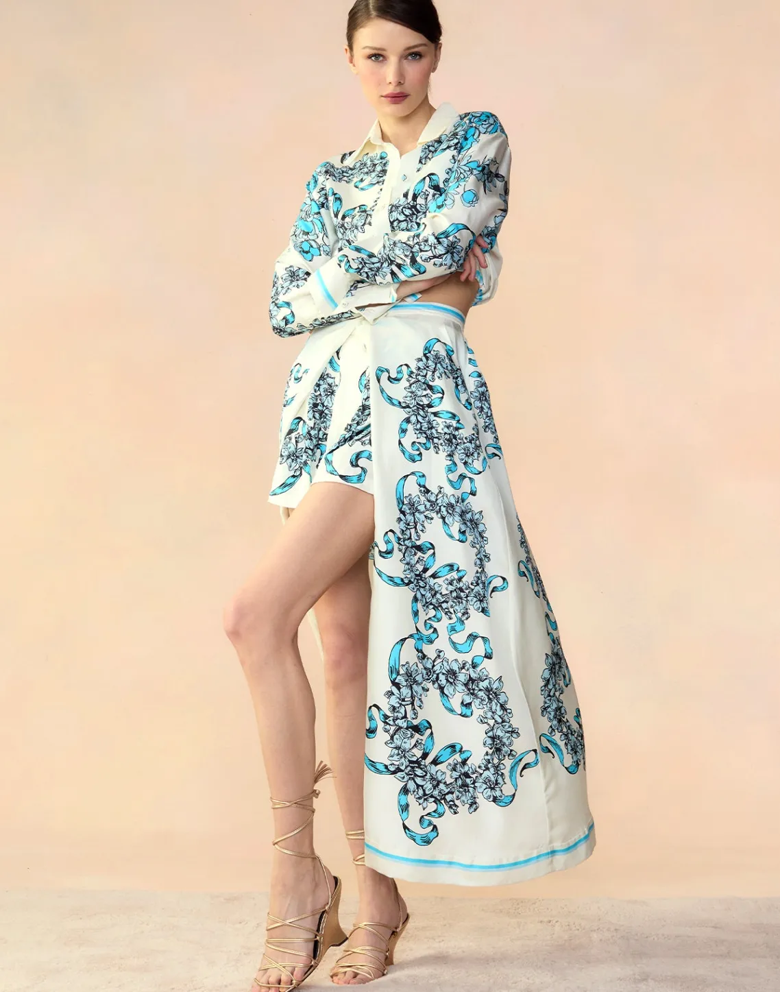 Cynthia Rowley Marseille Shorts WTBLU Outlet