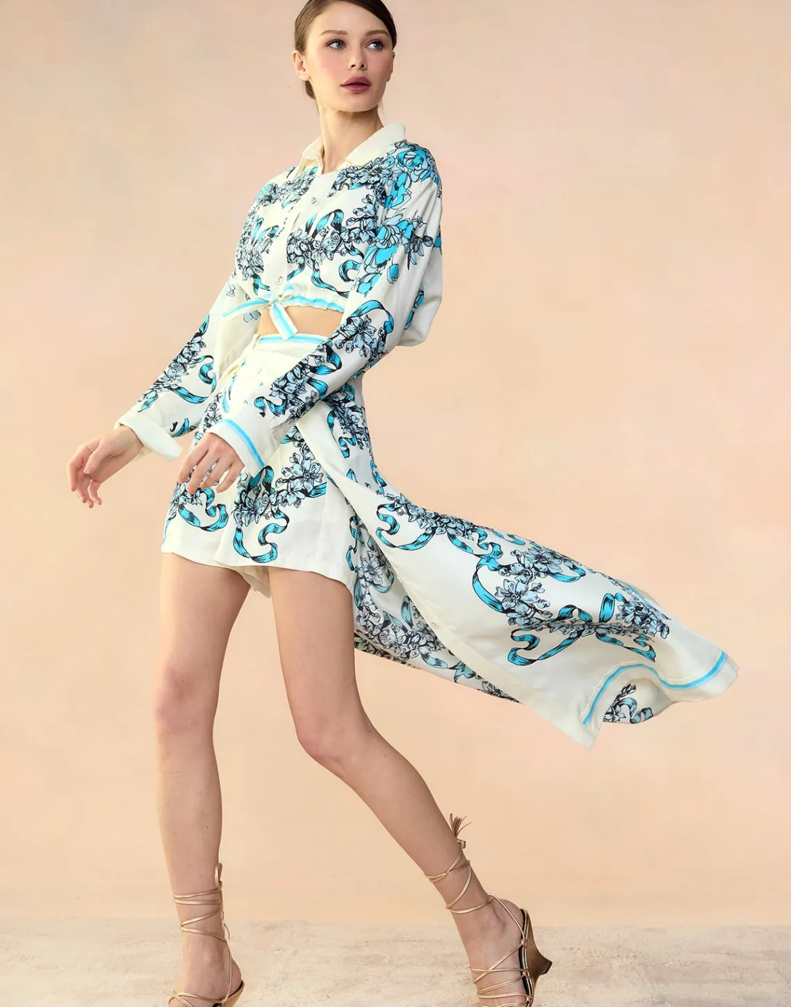 Cynthia Rowley Marseille Shorts WTBLU Outlet