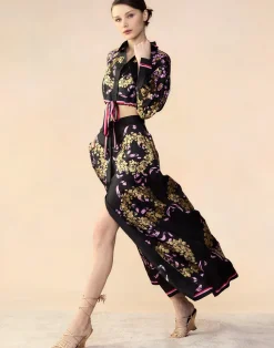 Cynthia Rowley Marseille Skirt BLKGD Fashion