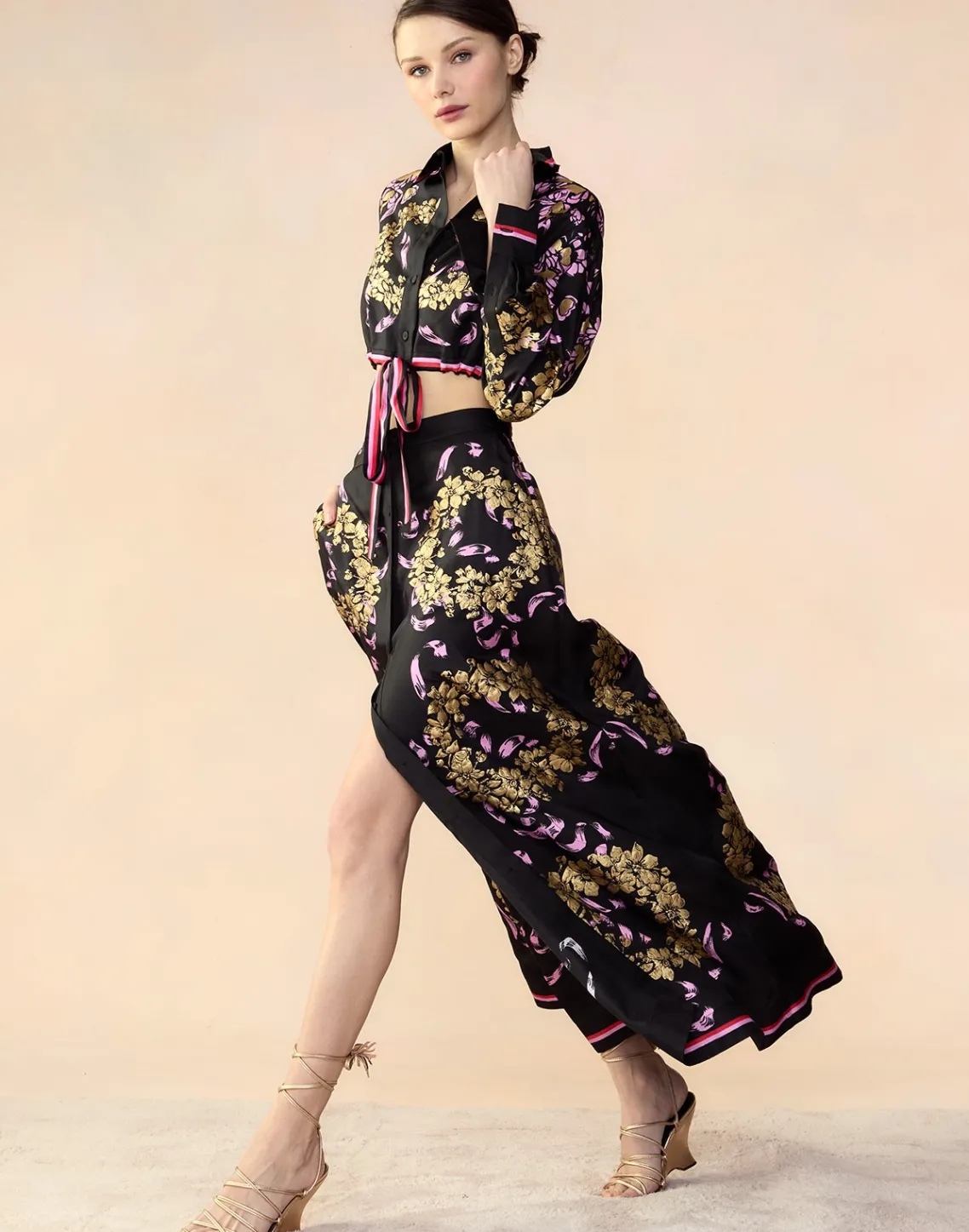 Cynthia Rowley Marseille Skirt BLKGD Fashion