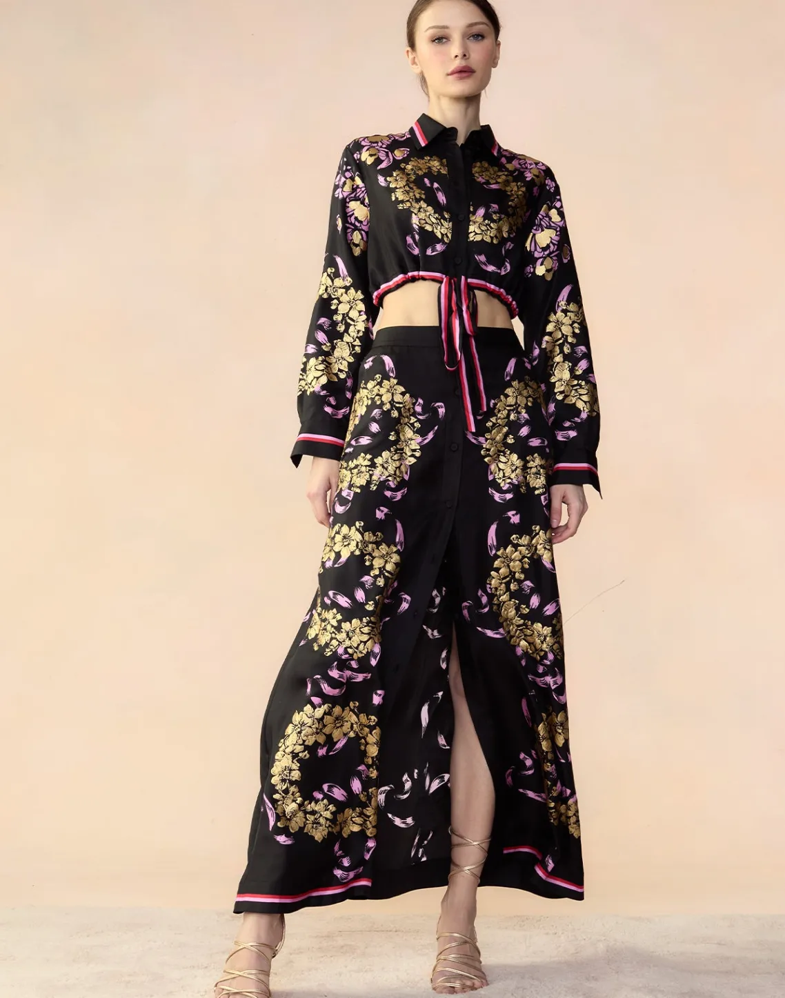 Cynthia Rowley Marseille Skirt BLKGD Fashion