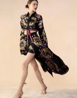 Cynthia Rowley Marseille Skirt BLKGD Fashion