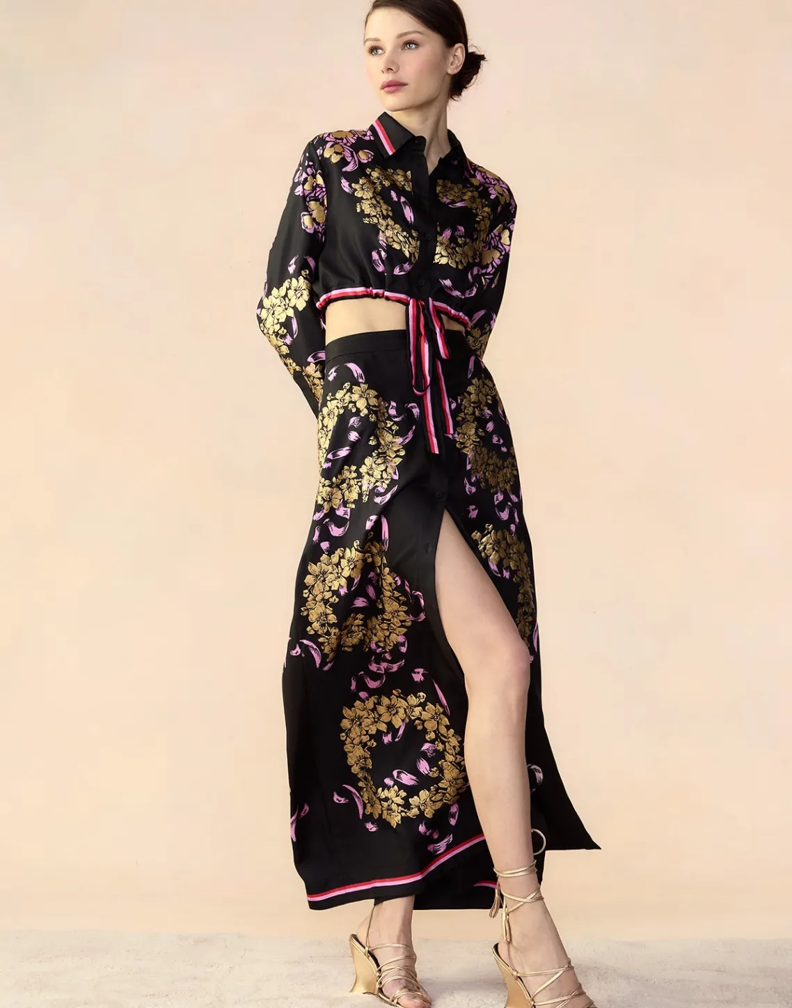 Cynthia Rowley Marseille Skirt BLKGD Fashion