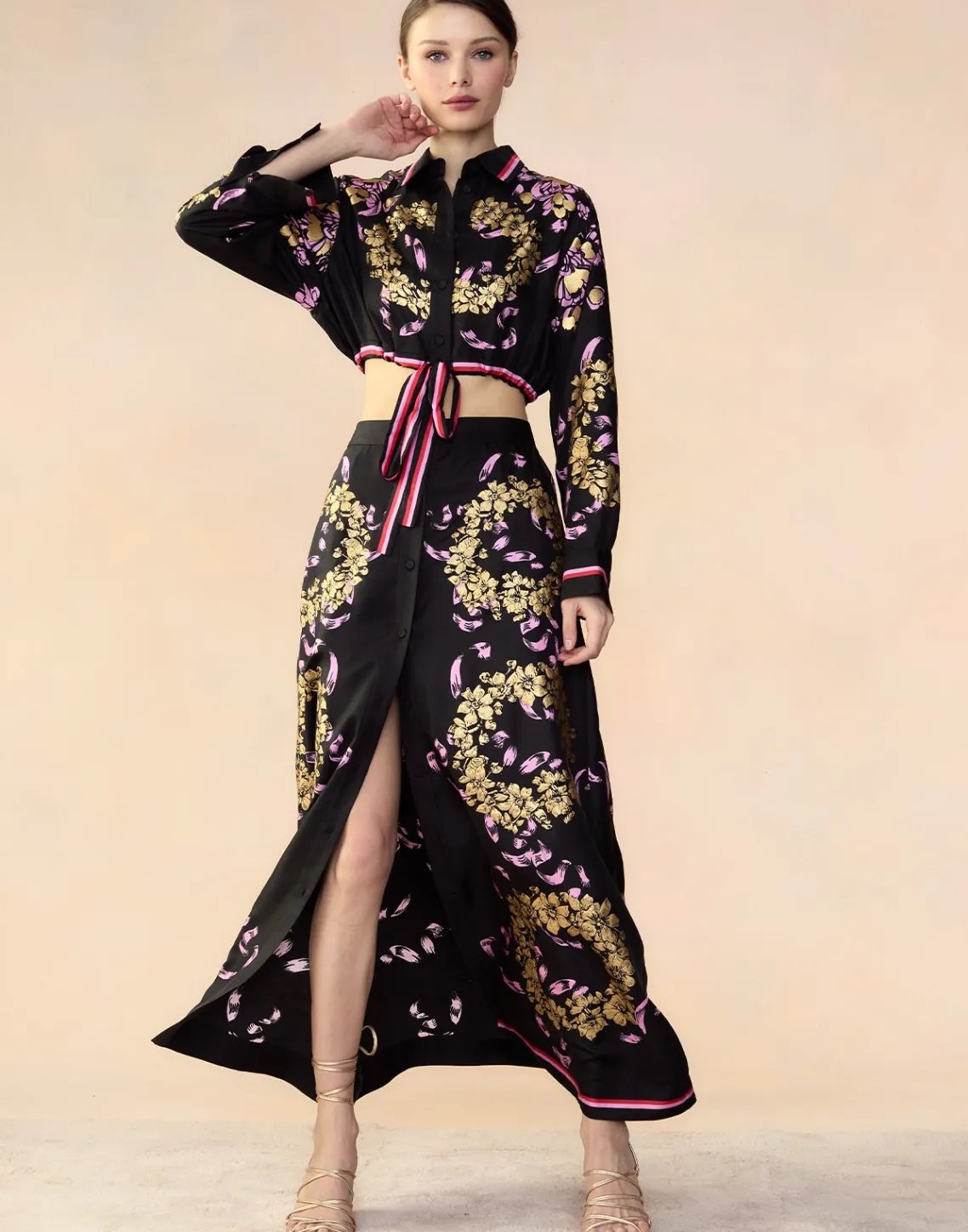 Cynthia Rowley Marseille Skirt BLKGD Fashion