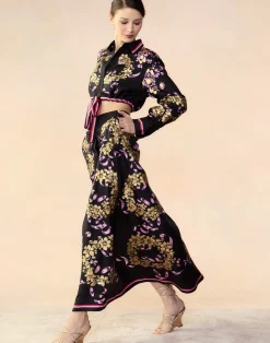 Cynthia Rowley Marseille Skirt BLKGD Fashion