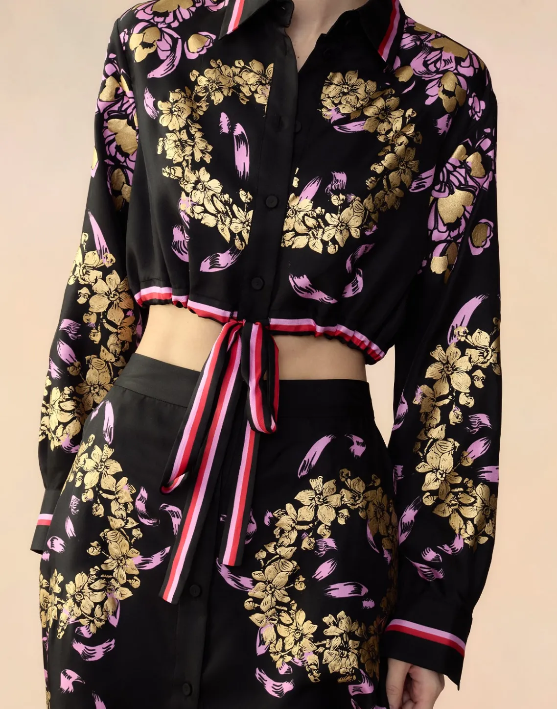 Cynthia Rowley Marseille Skirt BLKGD Fashion