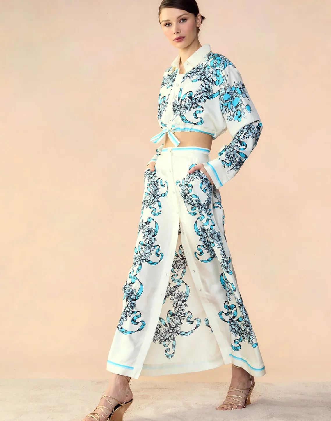 Cynthia Rowley Marseille Skirt WTBLU Hot