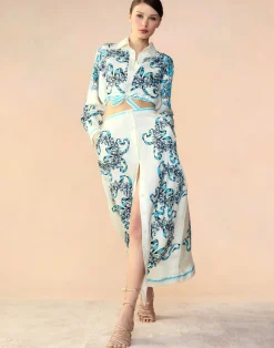 Cynthia Rowley Marseille Skirt WTBLU Hot