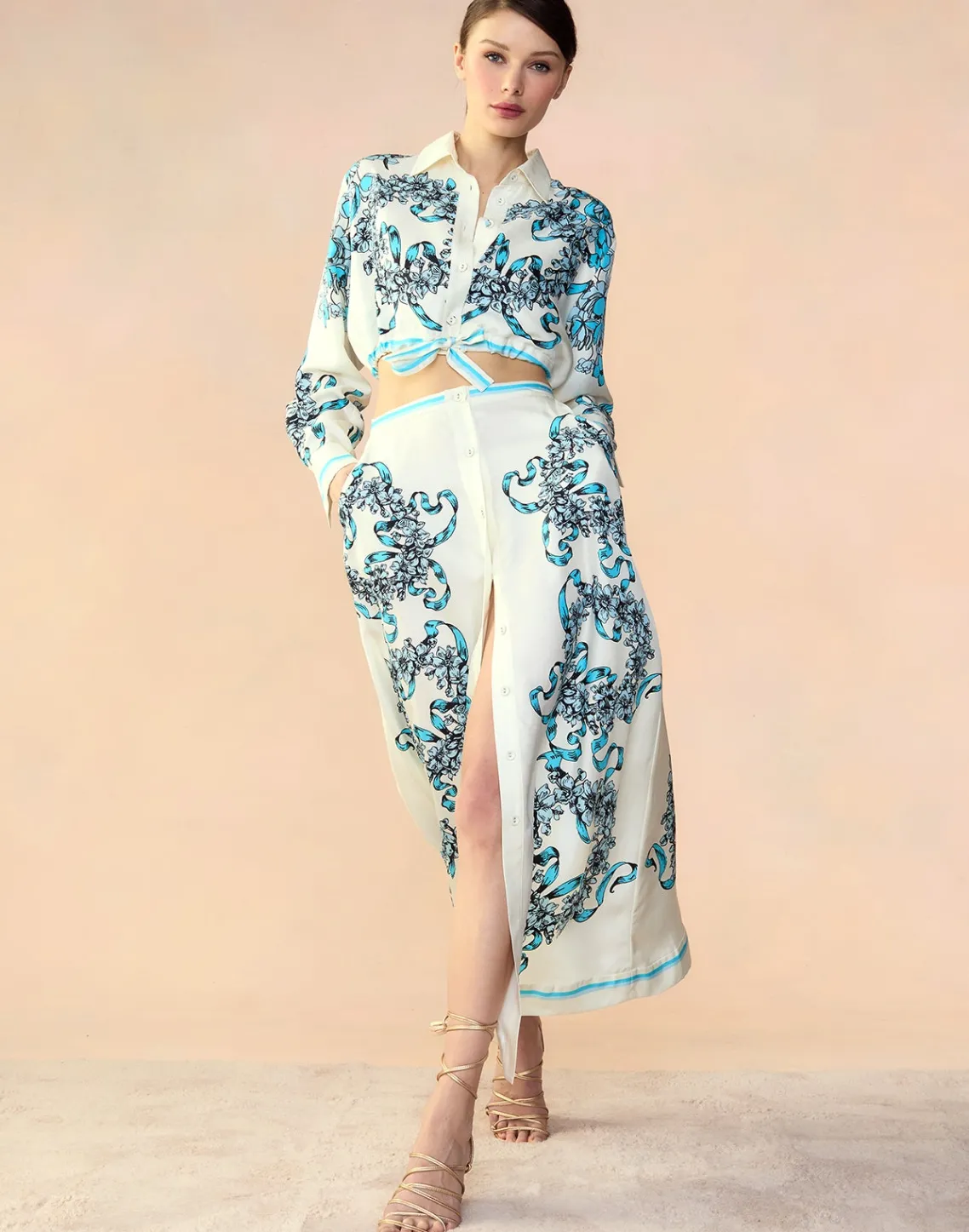 Cynthia Rowley Marseille Skirt WTBLU Hot