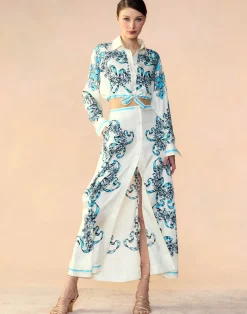 Cynthia Rowley Marseille Skirt WTBLU Hot