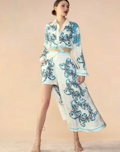 Cynthia Rowley Marseille Skirt WTBLU Hot