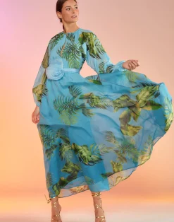 Cynthia Rowley Messina Silk Dress BLUMLT Clearance