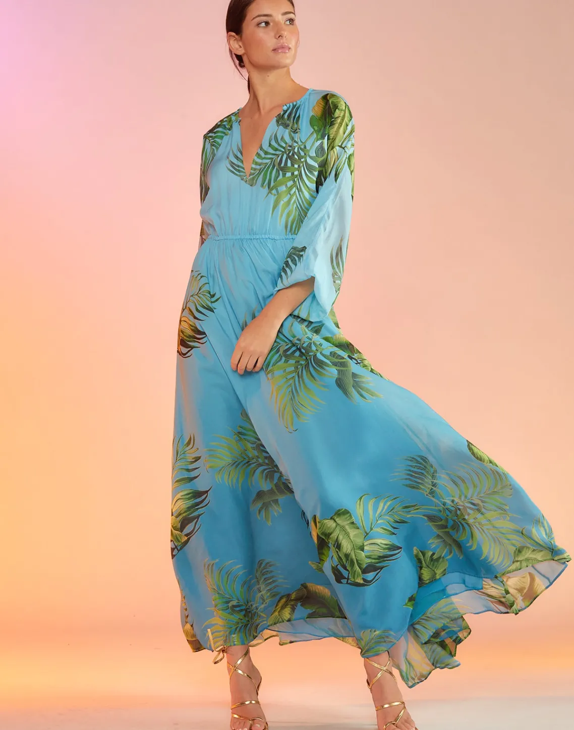 Cynthia Rowley Messina Silk Dress BLUMLT Clearance