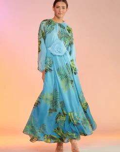 Cynthia Rowley Messina Silk Dress BLUMLT Clearance