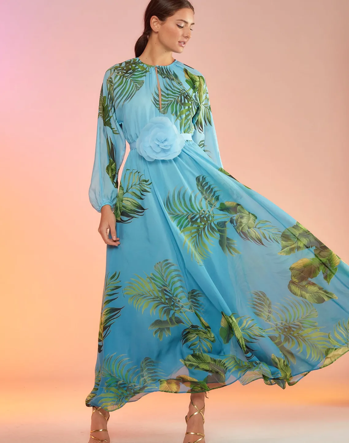 Cynthia Rowley Messina Silk Dress BLUMLT Clearance