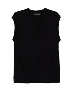 Cynthia Rowley Mica Sleeveless Knit Top BLACK Discount
