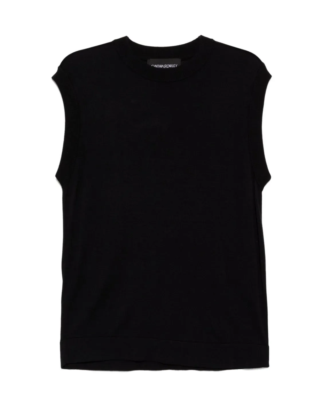 Cynthia Rowley Mica Sleeveless Knit Top BLACK Discount