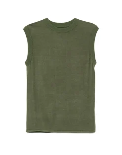 Cynthia Rowley Mica Sleeveless Knit Top DRKGR Fashion