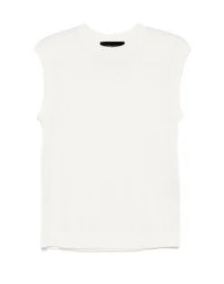 Cynthia Rowley Mica Sleeveless Knit Top White Best