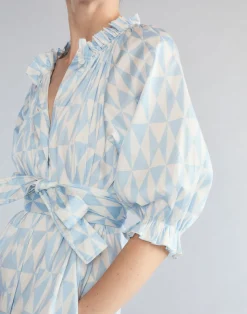 Cynthia Rowley Montauk Cotton Dress BLUWHT Online