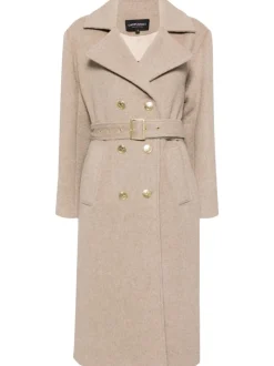 Cynthia Rowley Noa Wool Trench Coat CAMEL Discount