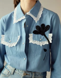 Cynthia Rowley Not My First Rodeo Shirt BLUCHM Sale