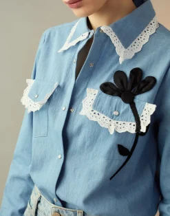 Cynthia Rowley Not My First Rodeo Shirt BLUCHM Sale