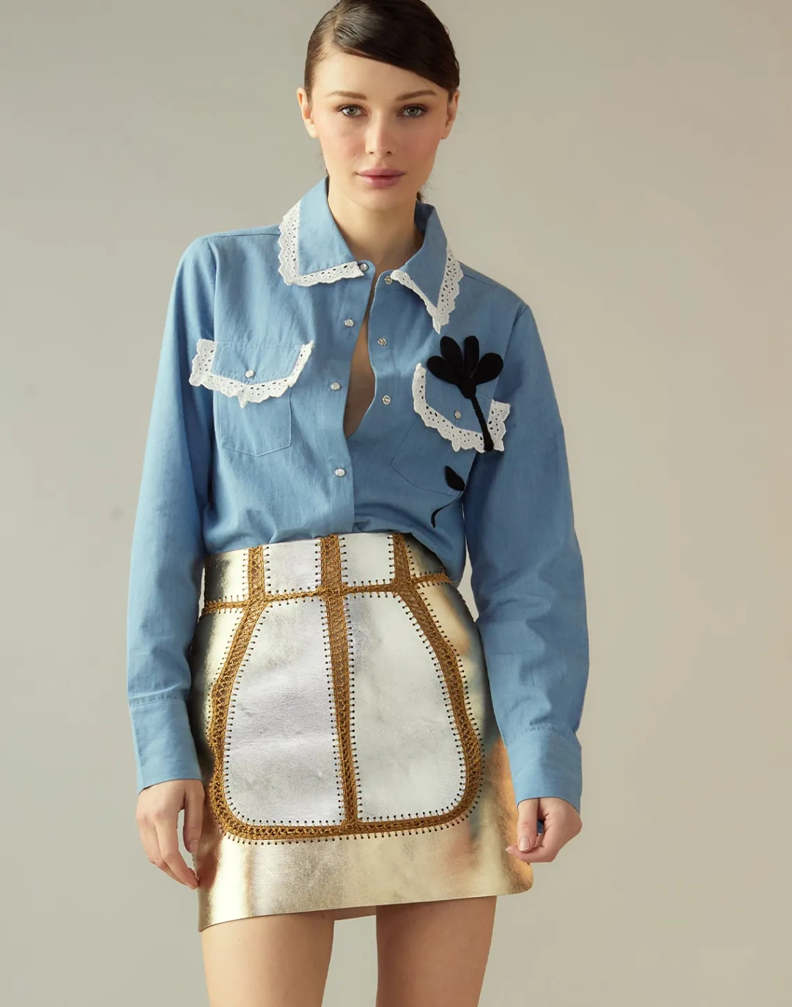 Cynthia Rowley Not My First Rodeo Shirt BLUCHM Sale