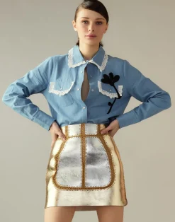 Cynthia Rowley Not My First Rodeo Shirt BLUCHM Sale