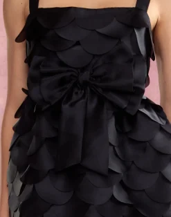 Cynthia Rowley Organza Bow Ribbon Tie BLACK Hot