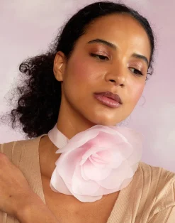 Cynthia Rowley Organza Flower Ties LTPNK Discount