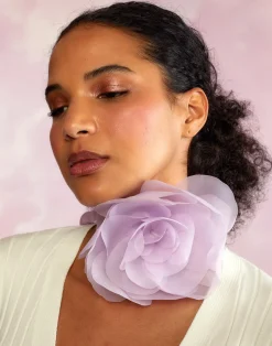 Cynthia Rowley Organza Flower Ties LVNDR Hot