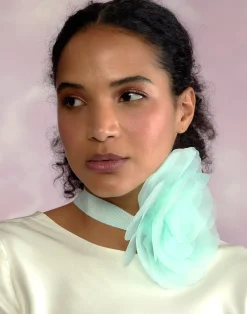 Cynthia Rowley Organza Flower Ties MINT Online