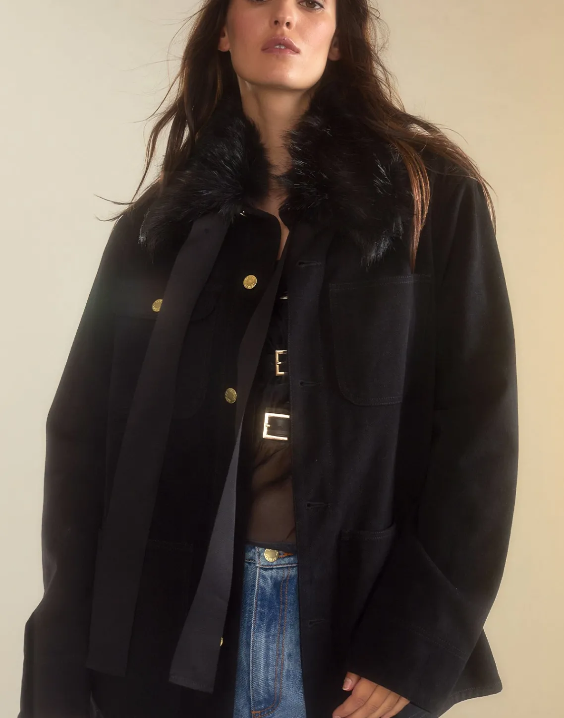 Cynthia Rowley Outward Bound Field Jacket BLACK Hot