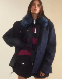 Cynthia Rowley Outward Bound Field Jacket Denim Sale