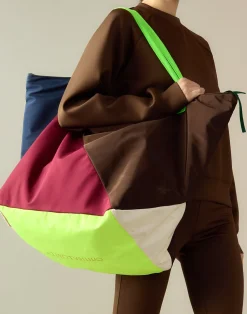 Cynthia Rowley Oversized Carryall Nylon Tote DRKMT Hot