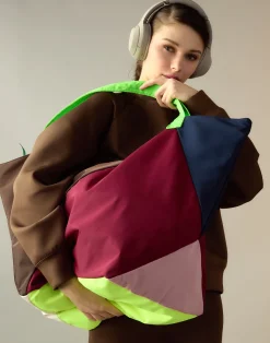 Cynthia Rowley Oversized Carryall Nylon Tote DRKMT Hot