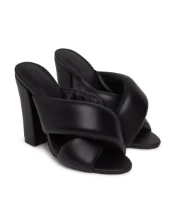 Cynthia Rowley Padded Crossed Mules BLACK Online