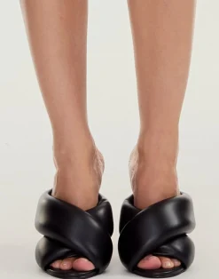 Cynthia Rowley Padded Crossed Mules BLACK Online