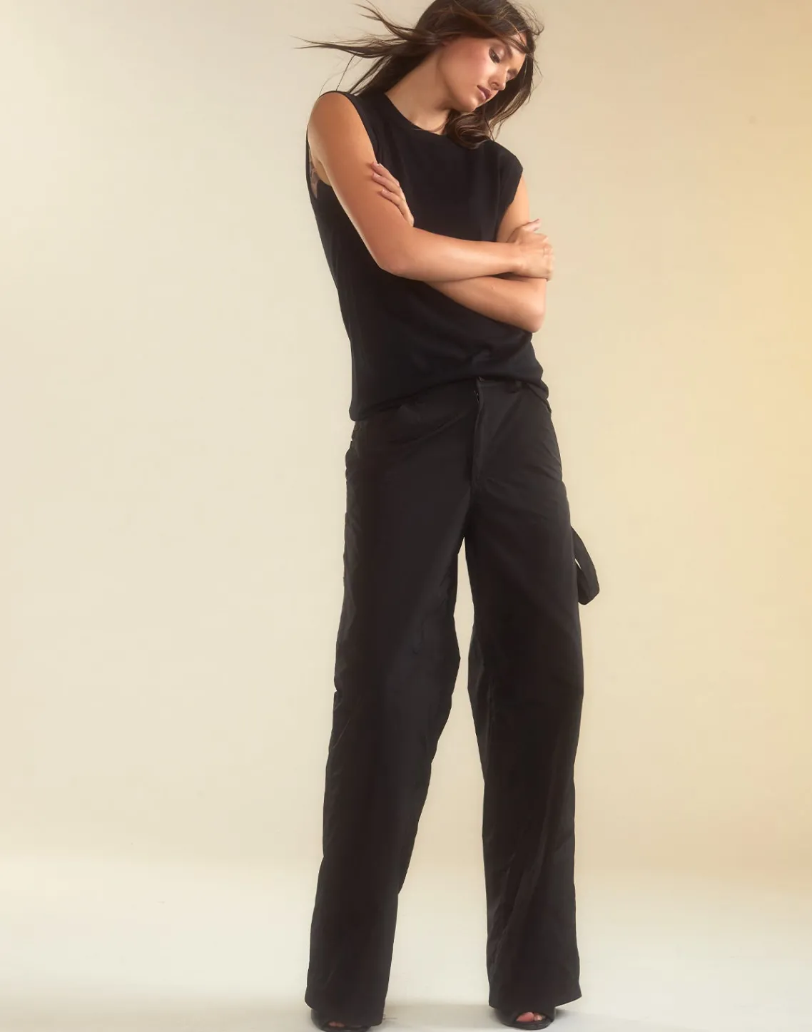 Cynthia Rowley Paige Painter Pant BLACK Fashion