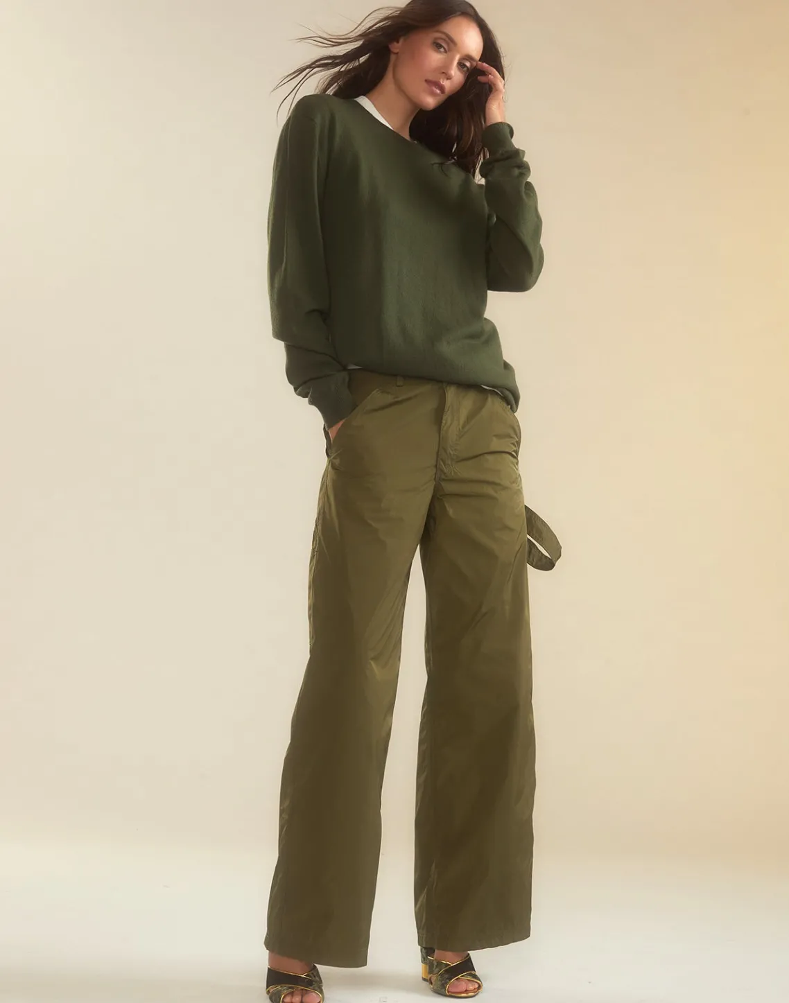 Cynthia Rowley Paige Painter Pant DRKGR Discount