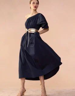 Cynthia Rowley Palma Dress Navy Clearance