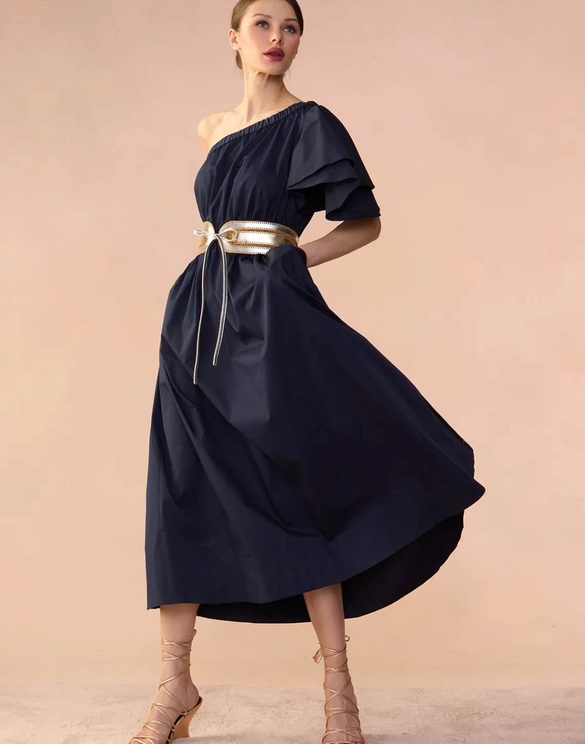 Cynthia Rowley Palma Dress Navy Clearance