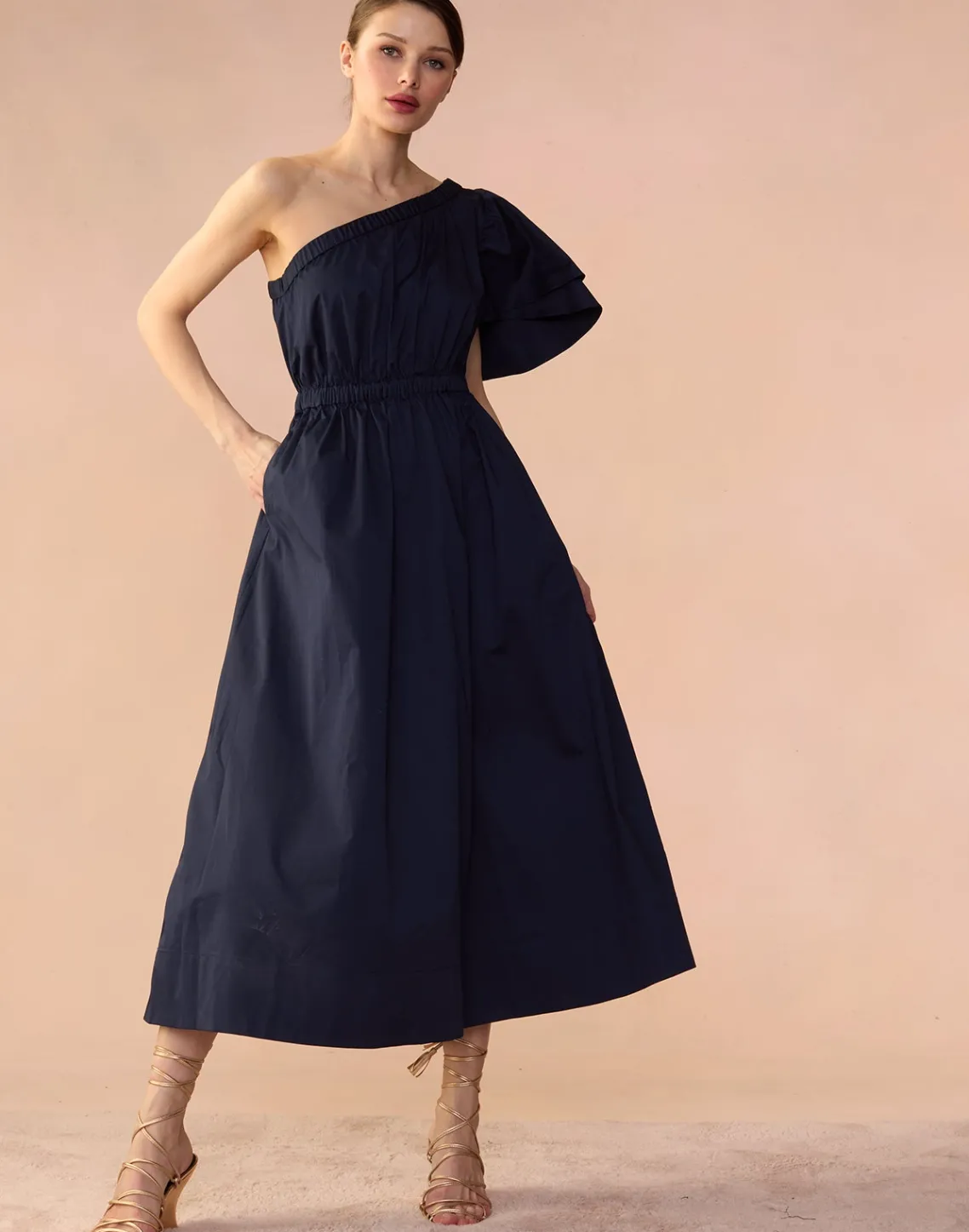 Cynthia Rowley Palma Dress Navy Clearance