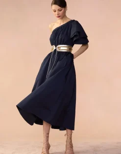 Cynthia Rowley Palma Dress Navy Clearance