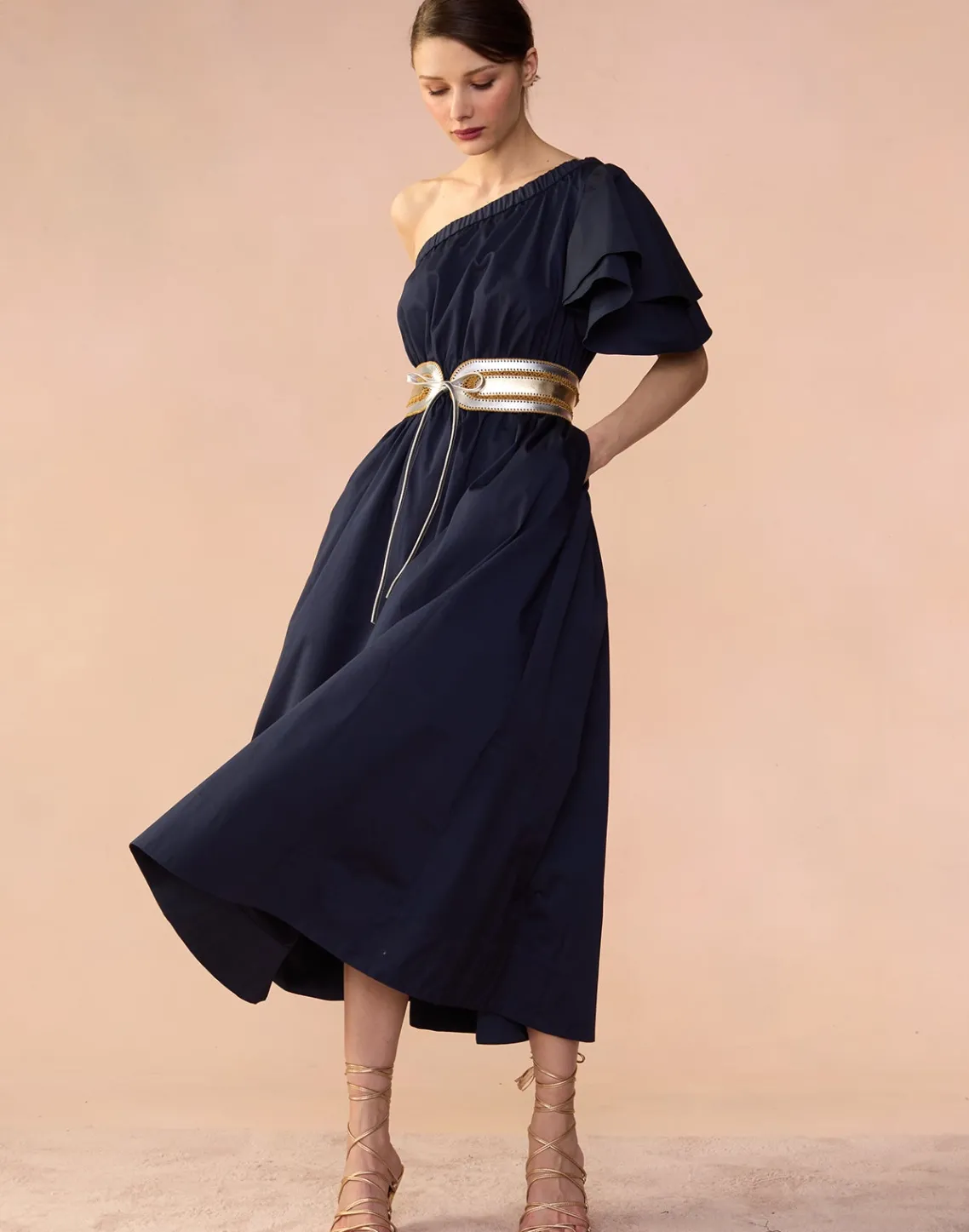 Cynthia Rowley Palma Dress Navy Clearance