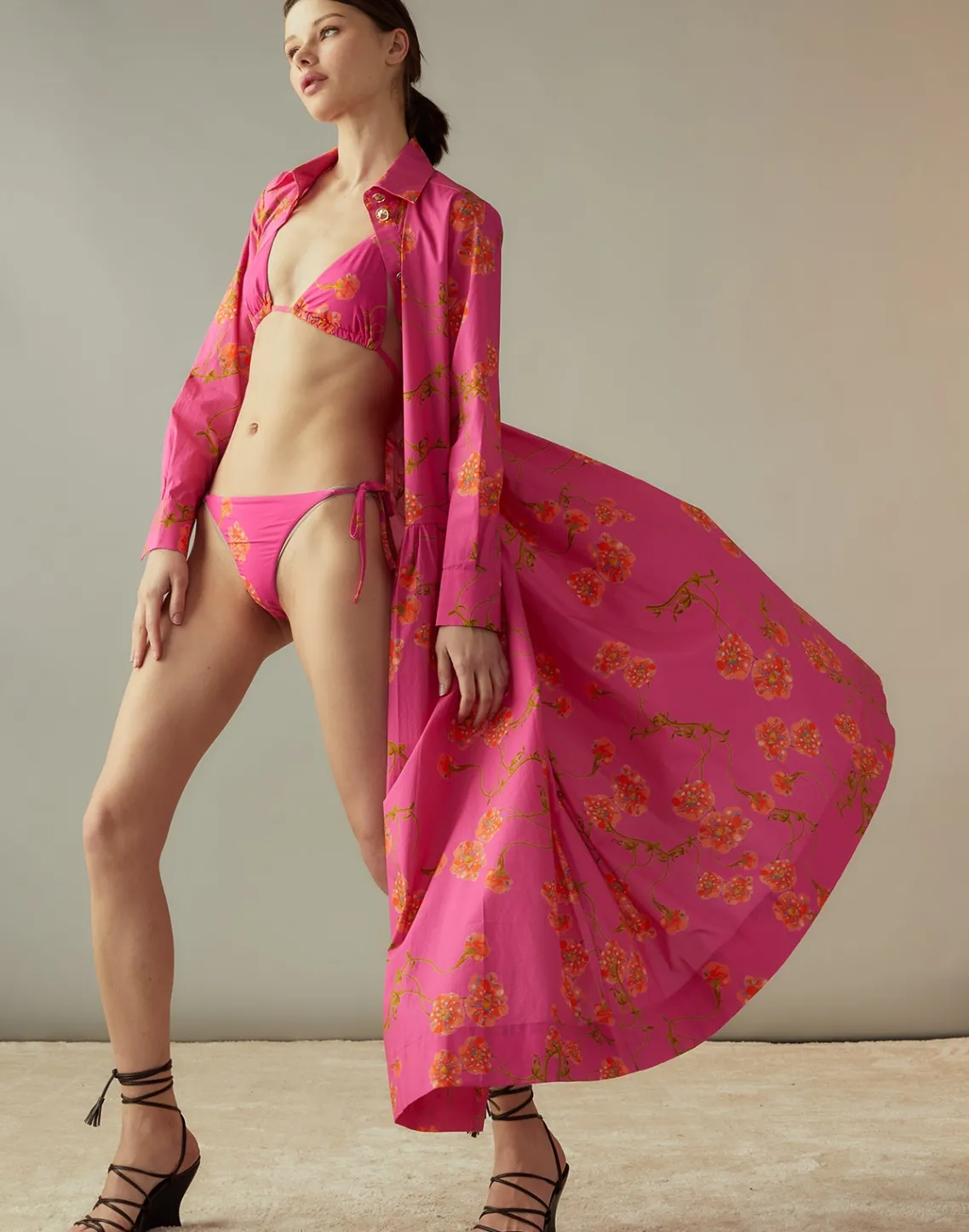 Cynthia Rowley Perennial Shirt Dress PNKFL Best